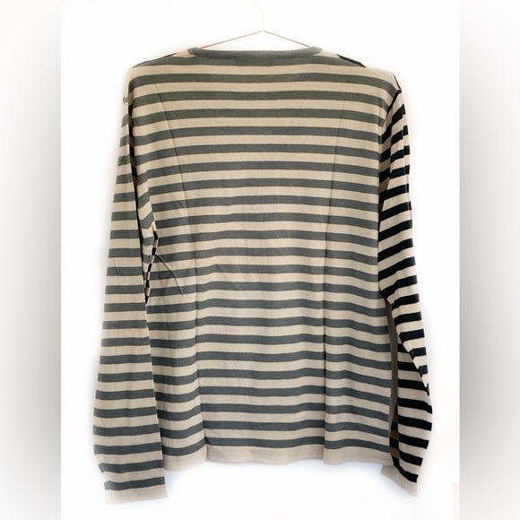 NWOT Armand Diradourian for Paul Smith Cashmere Cotton Striped Sweater L - Picture 2 of 7